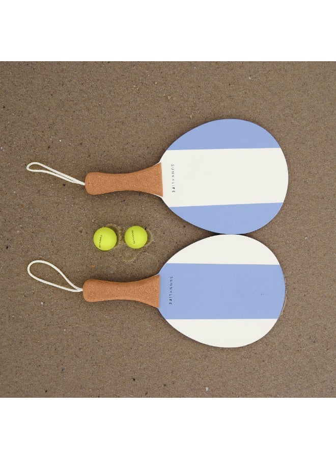 Sunnylife Vintage Beach Paddles La Mer Med Blue – Kids Outdoor Beach Paddle Set, Fun Water and Sand Game Toys for Pool, Beach, and Backyard Summer Play - Image 5